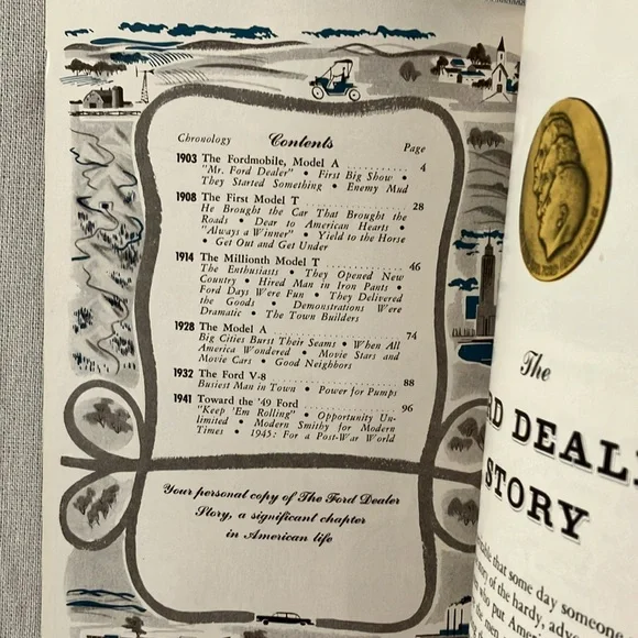 Vintage Book The Ford Dealer Story, History of Ford Vehicles Published 1953 - Picture 3 of 6